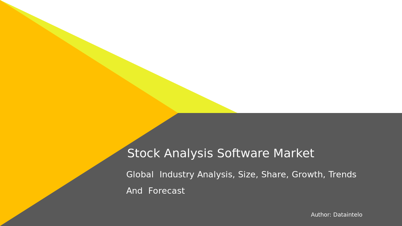 Stock Analysis Software Market Report | Global Forecast From 2025 To 2033