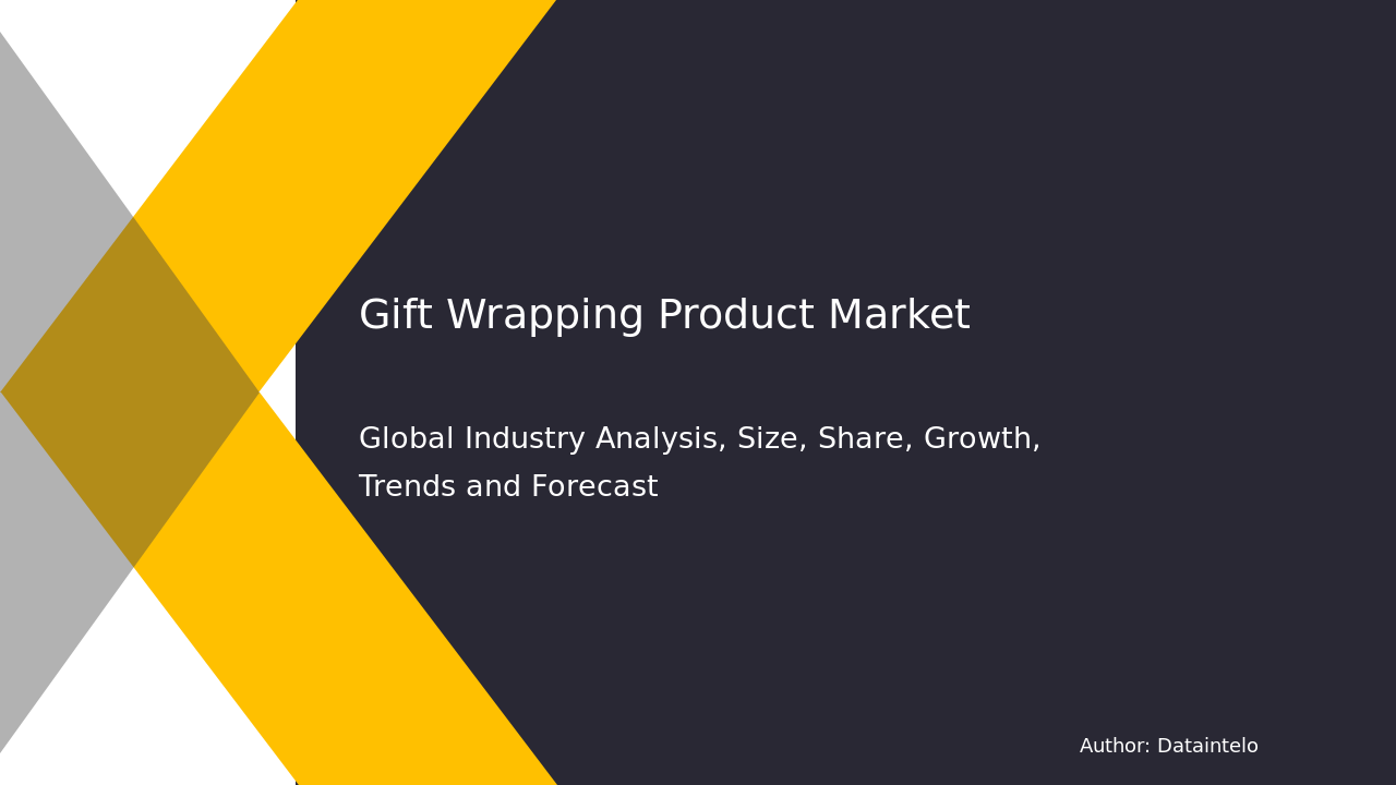 Gift Wrapping Product Market Report | Global Forecast From 2025 To 2033